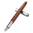 Handmade Nature Wood Barrel China Fountain Pen Extra Fine Nib 0.38mm Writing Pen