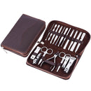 Y.F.M 18pcs Nail Clipper Set Manicure Pedicure Tools Kit Toenails Cutter Beard Scissors Cuticle