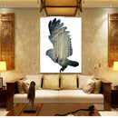 Miico Hand Painted Oil Paintings Simple Style-A Flying Owl Wall Art For Home Decoration Painting