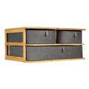 Grey Multi-Layer Mini Bamboo Desktop Drawer Sundries Case Storage Box Organizer Living Room Decorations