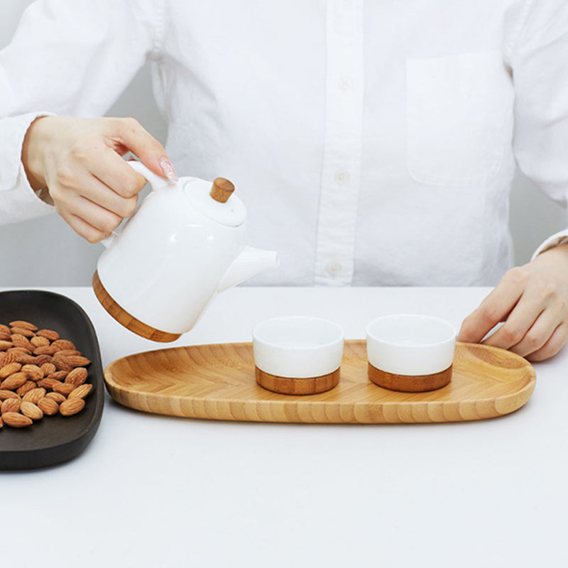 Chengshe Multifunctional Bamboo Saucer Tea Tray Fruit Plate Snack Plate Nut Plate from XIAOMI Ecological Chain