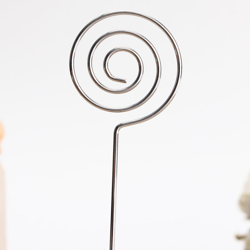 Red Stand Circle Iron Clip Card Stand Photo Card Holder Memo Paper Message Clip Desk Decor