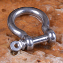 XINDA XD8619H Stainless Steel 9.8kg Tension D Anchor Shackle Climbing Carabiner Screw Lock