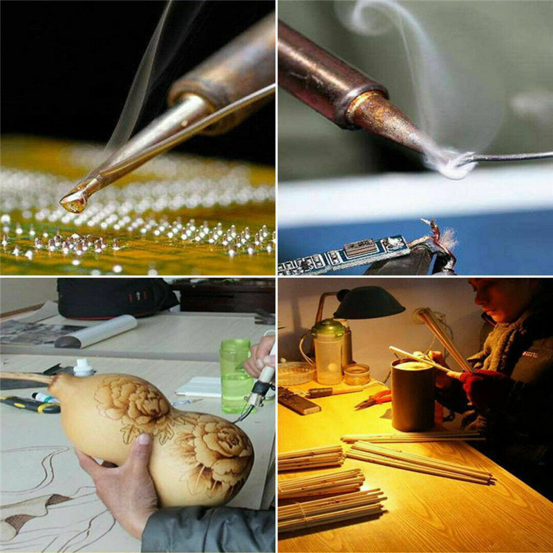 40W Wood Burning Tool Kit Craft Soldering Iron Pyrography Art Pen Tip 110V 220V Tools Set
