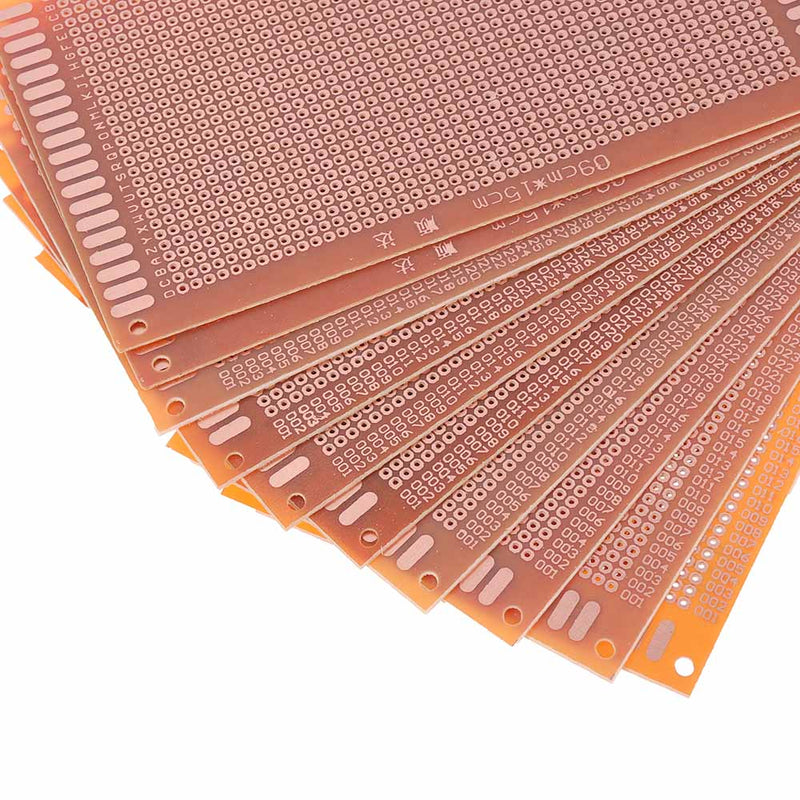 10pcs Universal PCB Board 9x15cm 2.54mm Hole Pitch DIY Prototype Paper Printed Circuit Board Panel Single Sided Board