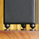 4Pcs Ebony Speaker Spike Isolation Stand Wooden Copper Tip Feet Spike with 23mm Base Pad