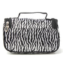 Women Makeup Cosmetic Zebra Toiletry Bag Organizer Handbag Travel Case