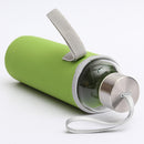 550ml BPA Free Glass Juice Tea Water Bottle Cup Mug with Stainless Steel Filter Infuser & Protective Bag