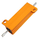 20pcs RX24 100W 2R 2RJ Metal Aluminum Case High Power Resistor Golden Metal Shell Case Heatsink Resistance Resistor
