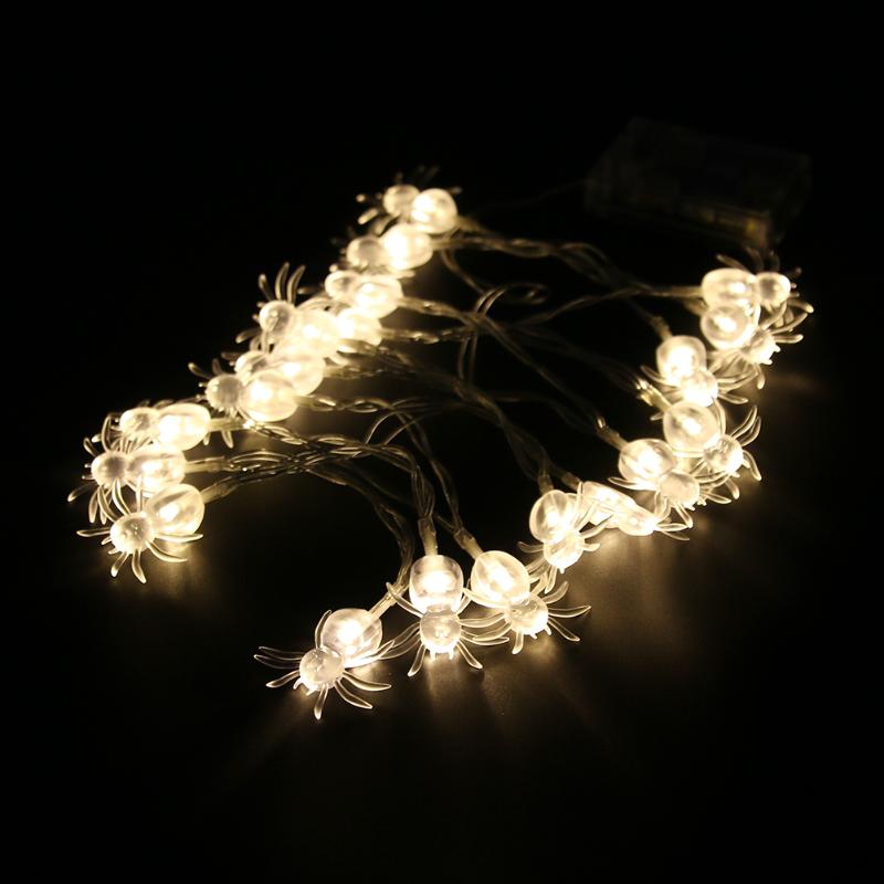 KCASA 2M 20 LED Halloween Spider String Lights LED Fairy Lights for Festival Christmas Halloween