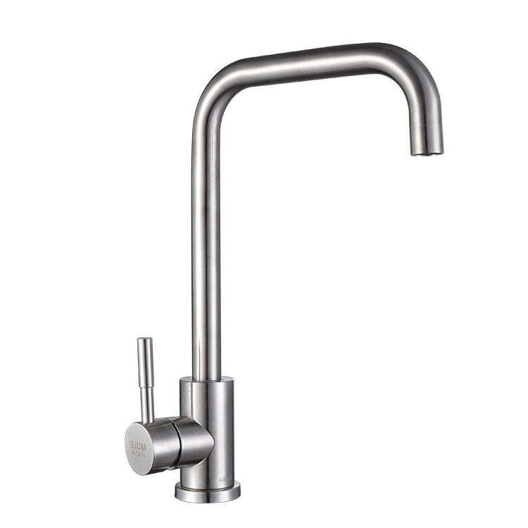 KCASA KC-303 Stainless Kitchen Sink Faucet Single Handle Rotation Spout Deck Cold and Hot Water