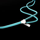 Glow In The Dark Zipper Metal Luminous Light Earphones Earbuds With Mic