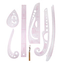Set of 6 Tailor Drawing Comma Line French Curve Sewing Ruler Measure for Dressmaking