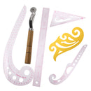 Set of 5 Tailor Drawing Comma Line French Curve Sewing Ruler Measure for Dressmaking