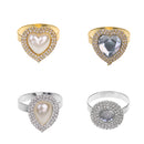 6 Pieces Napkin Rings Serviette Holder for Wedding Dinner Party Everyday Use Gold Rhinestone Love Heart