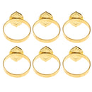 6 Pieces Eye Shape Rhinestones Napkin Ring Serviette Buckle Holder Wedding Party Table Decor Gold