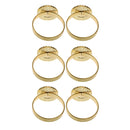 6 Pieces Diamante Oval 3-rows Crystal Napkin Ring Serviette Buckle Holder Wedding Dinner Table Decoration