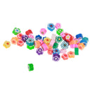Pack of 50 Colorful Flower Shape Flat Polymer Clay Spacer Beads for Jewelry Making Crafts