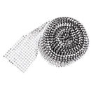 12-Rows 5 Yards Rhinestone Mesh Chain Ribbon Trim Sewing Applique Silver