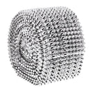 12-Rows 5 Yards Rhinestone Mesh Chain Ribbon Trim Sewing Applique Silver