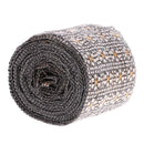 10Yards/9.1m 4-rows Snowflake Crystal Chain Ribbon Trim Sewing Applique Embellishment Decoration Silver 11cm