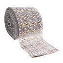 10Yards/9.1m 4-rows Snowflake Crystal Chain Ribbon Trim Sewing Applique Embellishment Decoration Silver 11cm