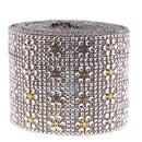 10Yards/9.1m 4-rows Snowflake Crystal Chain Ribbon Trim Sewing Applique Embellishment Decoration Silver 11cm