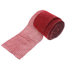 10 Yards Mesh Wrap Roll Sparkle Rhinestone Ribbon for Wedding Cake Clothing Accessories Craft Project DIY Red