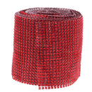 10 Yards Mesh Wrap Roll Sparkle Rhinestone Ribbon for Wedding Cake Clothing Accessories Craft Project DIY Red