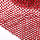 10 Yards Mesh Wrap Roll Sparkle Rhinestone Ribbon for Wedding Cake Clothing Accessories Craft Project DIY Red