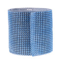 10 Yards Mesh Wrap Roll Sparkle Rhinestone Ribbon for Wedding Cake Clothing Accessories Craft Project DIY Blue