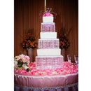 4"x10yard 24 Row Pink Acrylic Bling Rhinestone Diamond Ribbon Roll Mesh Wrap for Craft Supplies