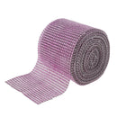 4"x10yard 24 Row Pink Acrylic Bling Rhinestone Diamond Ribbon Roll Mesh Wrap for Craft Supplies