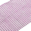 4"x10yard 24 Row Pink Acrylic Bling Rhinestone Diamond Ribbon Roll Mesh Wrap for Craft Supplies