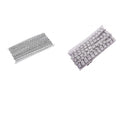 10 Yards Diamante Square Crystal Beaded Chain Ribbon Trim Sewing Decoration Applique Silver