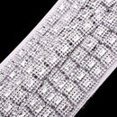 10 Yards Diamante Square Crystal Beaded Chain Ribbon Trim Sewing Decoration Applique Silver