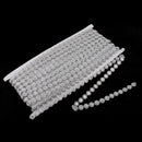9.1 Meters Flower Shape Rhinestone Beaded Chain Ribbon Trim Embellishment for DIY Crafts Silver