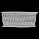 9.1 Meters Flower Shape Rhinestone Beaded Chain Ribbon Trim Embellishment for DIY Crafts Silver