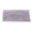 10 Yards Diamante Colorful Flower Crystal Beaded Chain Ribbon Trim Sewing Decoration Applique