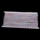 10 Yards Diamante Colorful Flower Crystal Beaded Chain Ribbon Trim Sewing Decoration Applique