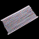 10 Yards Diamante Colorful Flower Crystal Beaded Chain Ribbon Trim Sewing Decoration Applique