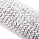 10 Yards 1.2cm Leaves Shape Rhinestone Chain Ribbon Trims for Crafts Wedding Decoration Sewing Applique Silver