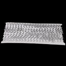 10 Yards 1.2cm Leaves Shape Rhinestone Chain Ribbon Trims for Crafts Wedding Decoration Sewing Applique Silver