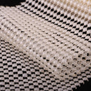 10 Yards 24-Rows Pearl Beaded Chain Ribbon Trim Sewing Applique for DIY Decoration Beige