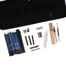 Pack of 32 Charcoal Sketch Pencil Eraser Paper Pen Cutter Drawing Writing Art Kit with Bag