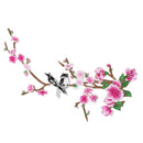 Flower and Bird Lace Embroidered Fabric Sew on Dress Applique Sewing Patch Craft