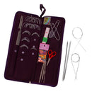 104pcs Pro Stainless Steel Straight Circular Knitting Needles Crochet Hook Weaving Set Craft Tools