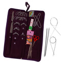 104pcs Pro Stainless Steel Straight Circular Knitting Needles Crochet Hook Weaving Set Craft Tools