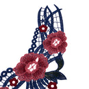 Lace Embroidered Floral Collar Applique for Clothes Dress Neckline Trims Sewing CL566