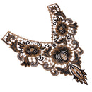 Embroidered Flower Lace Fabric Trim Applique Patch for Sewing Craft J021